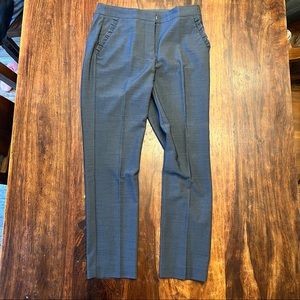 Zara steel blue ruffle pocket detail pants, M